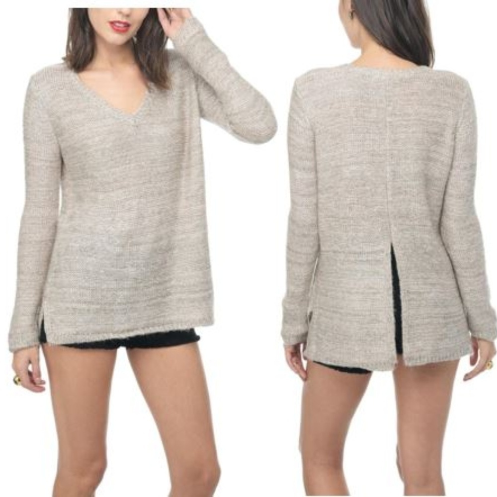 BB Dakota Kelser Sequined Split Back Sweater | XS